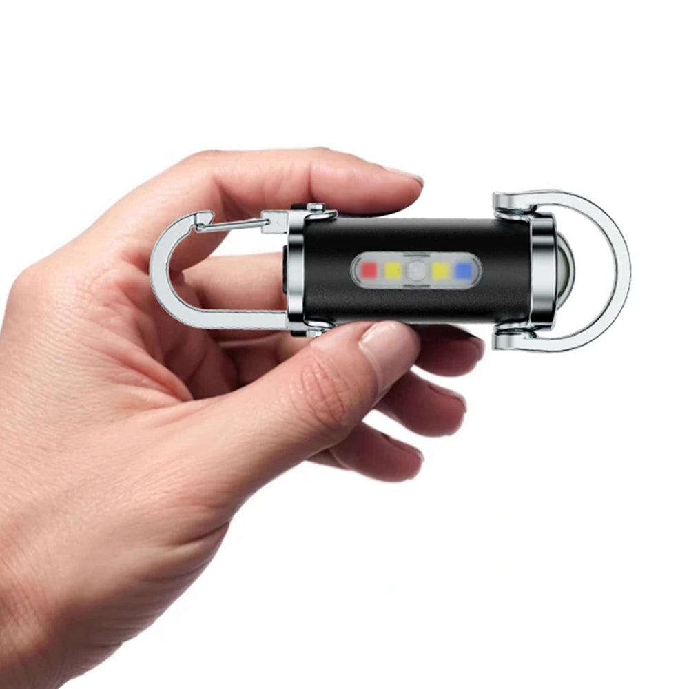 Mini Lampe de Poche Porte-Clés Rechargeable USB